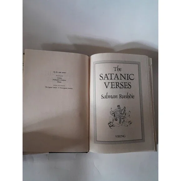 Hardcover Novel Satanic Verses by Salman Rushdie 1989 - Picture 2 of 5
